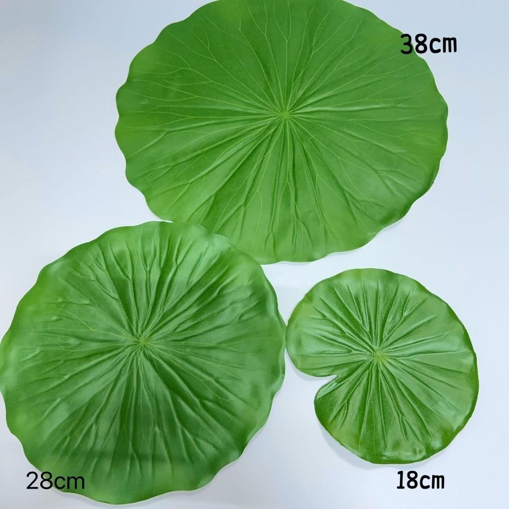 5Pcs Green Artificial Banana Leaf Mat 18/28/38cm Lotus Leaf Tray Liner for Food Display Decoration