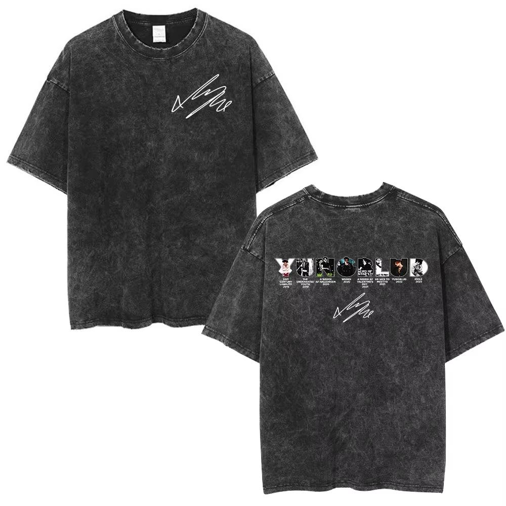 Washed Vintage Singer Yungblud IDOLS Album Merch Tshirt Men Women Clothing Fashion Short Sleeve Cotton Casual Oversized T Shirt
