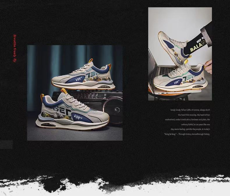 Men's Sneakers Brand Mesh Breathable Shoes Men Sneakers Hot Sell Comfortable Shock-absorbing Running Casual Shoe Tenis Masculino