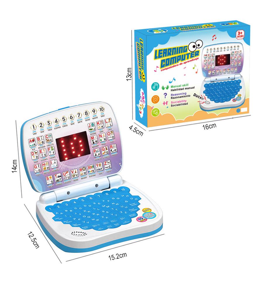 Mini Simulated Laptop Early Education Toy with LED Display and Music