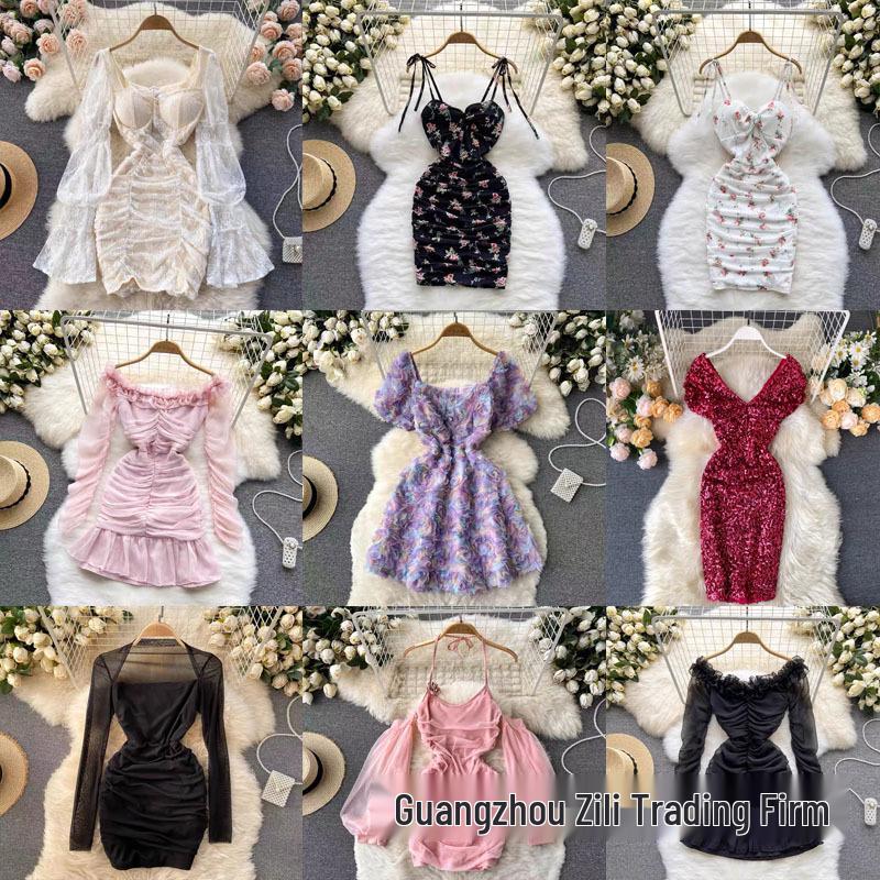 2025 New Tie-Dye Irregular Sexy Suspender Dress for Women