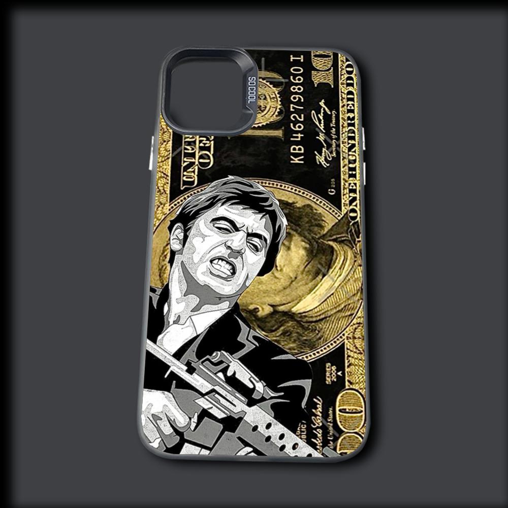 

S-Scarfaces Tony M-Montana Phone Case For iPhone 16,15,14,13,12,11,Mini,Pro,MAX Gray Drop Matte Shockproof Soft Cover iPhone12mini