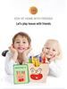 Wooden Play Food Set: Burger, Fries, Sandwich Toy for Pretend Kitchen Fun