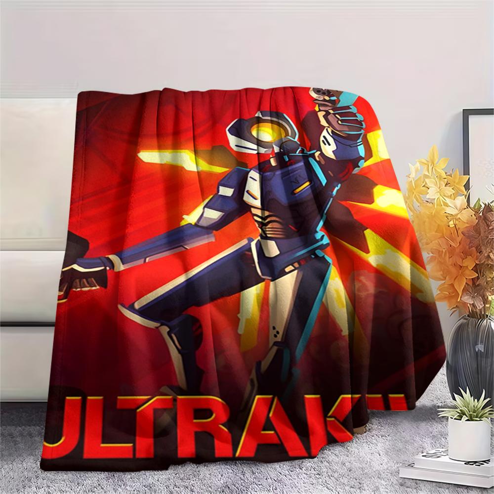 1PC ULTRAKILL Print Flannel Blanket, High Quality Comfortable for All Seasons, Home Decor, Warmth and Comfort, Perfect for Christmas Gifts