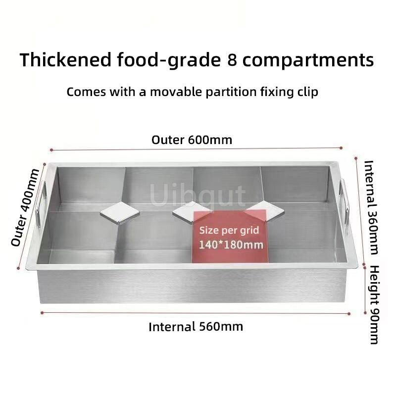 square skewer Hot pot Malatang special  thickened stove Chuan Chuan Xiang guo divided pot stainless steel panela cookware
