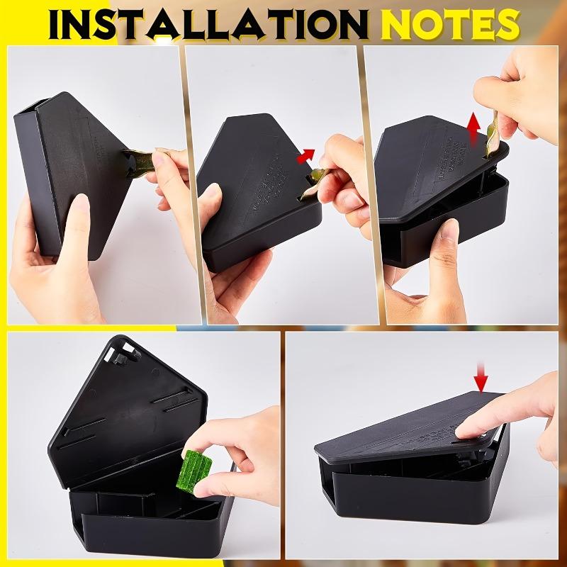 Mouses Bait Station Mice Stations Trap Bait Reusable Triangle Bait Station Bait Boxes for Mice Mouses Box for Indoor Outdoor