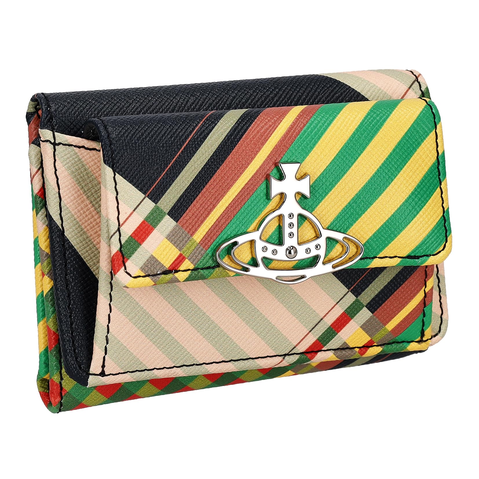 

Vivienne Westwood SAFFIANO TARTAN COMBAT TARTAN Wallet Tri-fold (52010013U) Women s [Used]