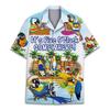 Summer Hawaiian Shirt Unisex Cat Pizza Dachshund Pattern Funny Casual Aloha Shirt Street Beach Holiday Fashion Trend Men Top