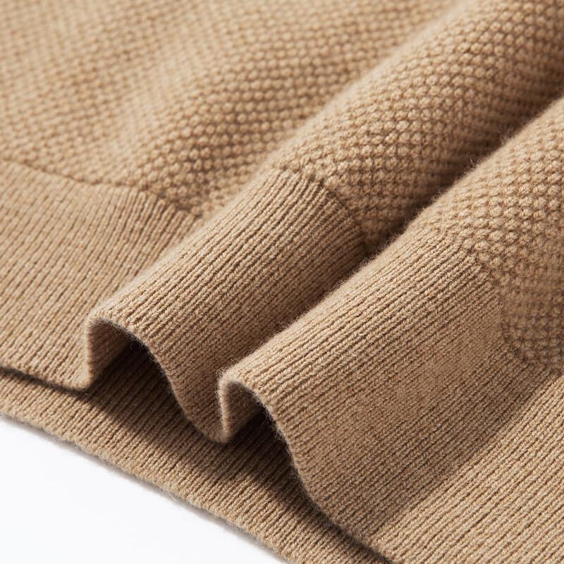 Men's Winter Half-Zip Pineapple Knit Wool Sweater