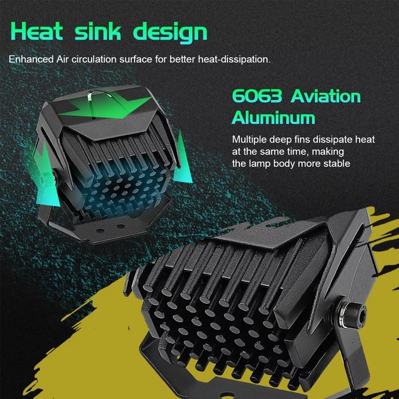 1/2pcs Motorcycle LED Fog Lights Spotlight 12-80V Auxiliary Fog Lamp Universal for Honda Harley