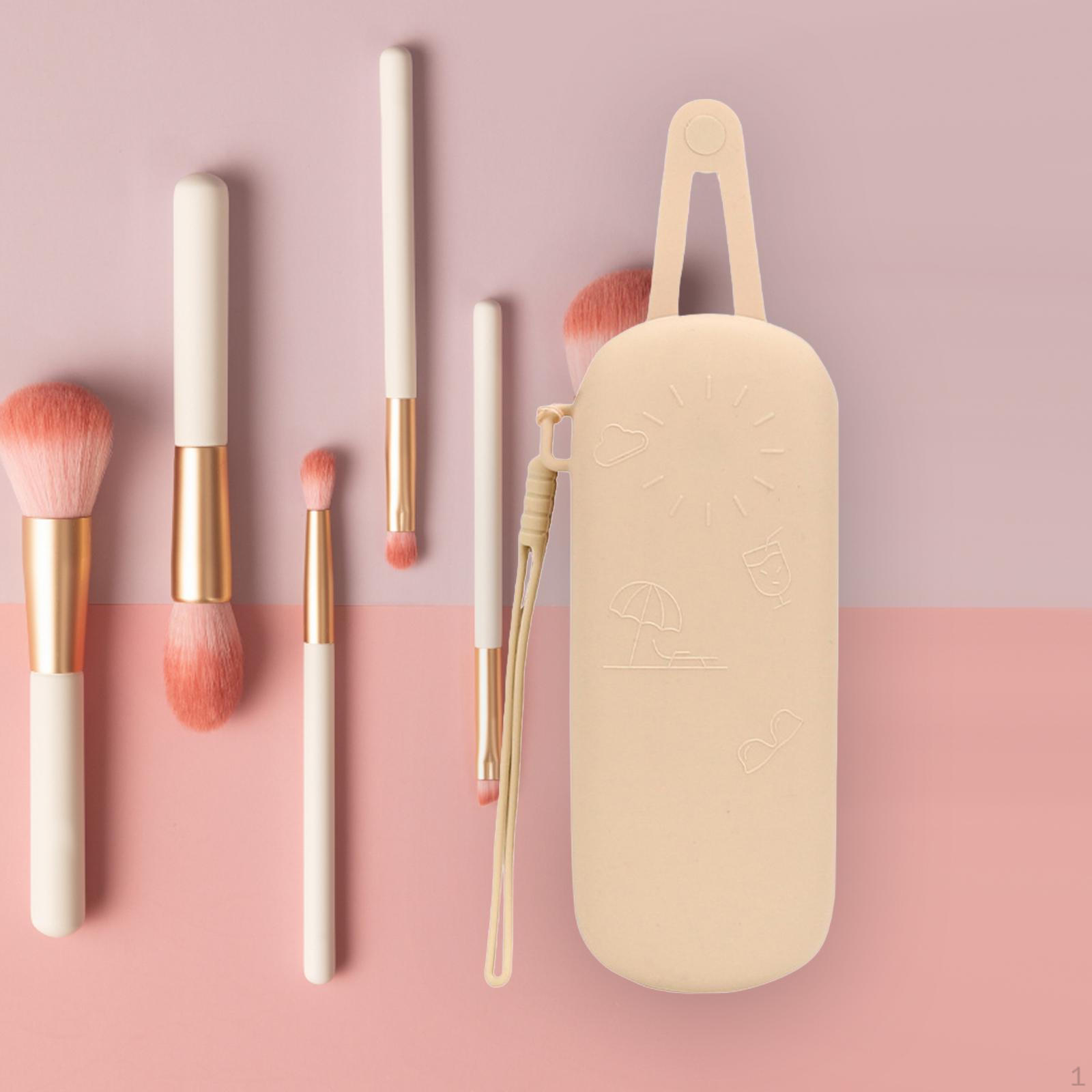 

Чехол для кистей для макияжа, силиконовый чехол для очков, водонепроницаемая дорожная коробка для очков, маленькая косметичка хаки