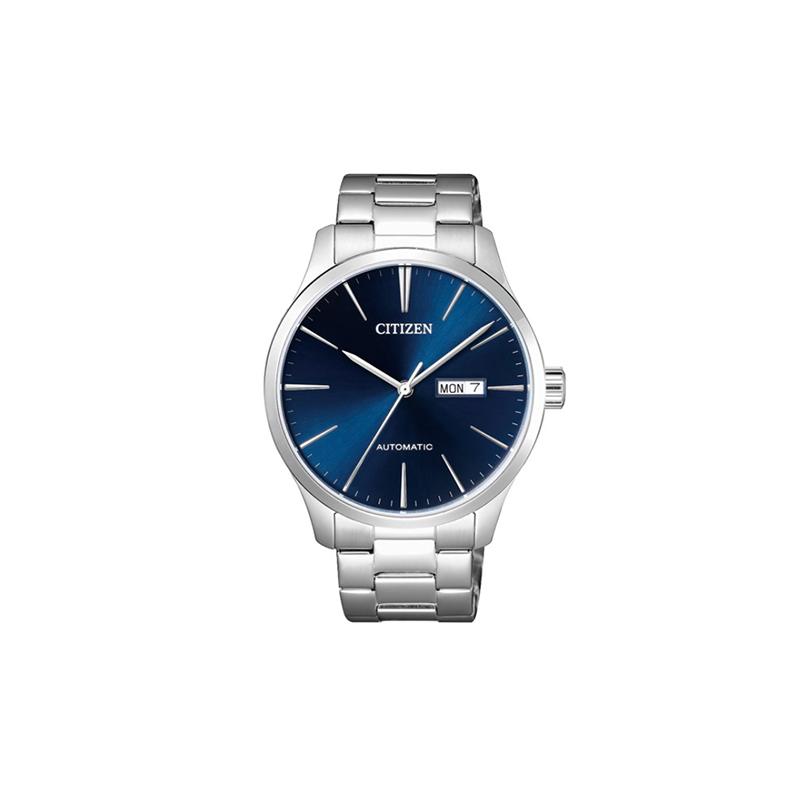 CITIZEN Classic Mechanical Waterproof Calendar Display Mechanical Movement Steel Strap Men s Watch Blue Dial NH8350-83LB синий