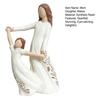 Gifts for Mom from Daughter, Hand Painted Resin Mother Daughter Figurine, Sentimental Mother's Day Gifts for Mom