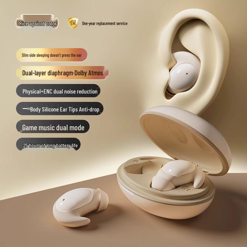 In-Ear Bluetooth Sleep Earbuds: Noise-Canceling, ASMR-Friendly, Comfortable for Side Sleepers, Wireless Earphones.