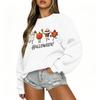 Women's Casual Long Sleeve Christmas Print Round Neck Top for Holiday Festive Wear