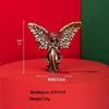 Retro Copper Six-Winged Cupid Angel Ornament: Brass Desktop Figurine for Home Decoration