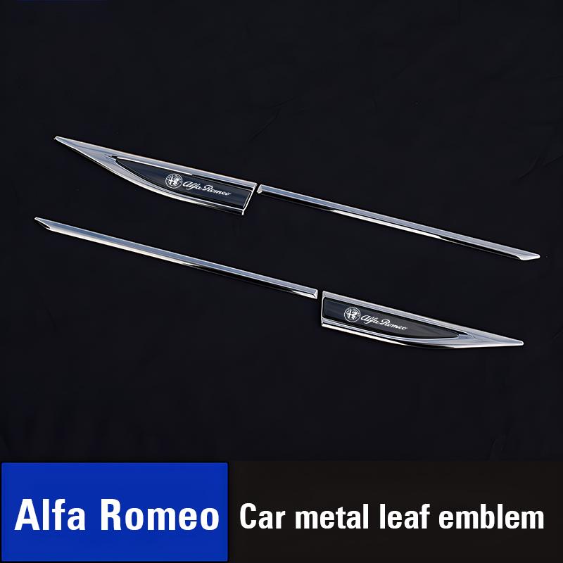 DCLLR1 Alfa Romeo Metal Stickers 2Pcs Car Body Decoration Stickers For Giulietta Mito 159 Giulia Stelvio 156 147 Tonale Brera Disco