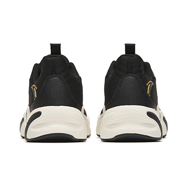 Anta Keep Moving Abrasion Resistant Cushioning Low Top Running Shoes Men's Black Gray 112245523-7