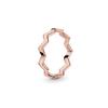 Roségold Klassischer Zickzack-Ringe Stapelbar Persönlichkeit Unisex-Ringe Silber 187752