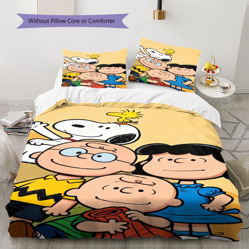 Snoopy Family Portrait Comfortable and Warm Bedding Set The Perfect Choice for Decorating Your Bedroom and Creating A Happy Home