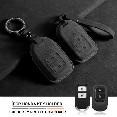 Car Remote Key Case Cover For Honda Vezel City Civic Jazz Brv Br-V Hrv Accord Xrv Urv Fit Freed Leather Keychain Holder Shell