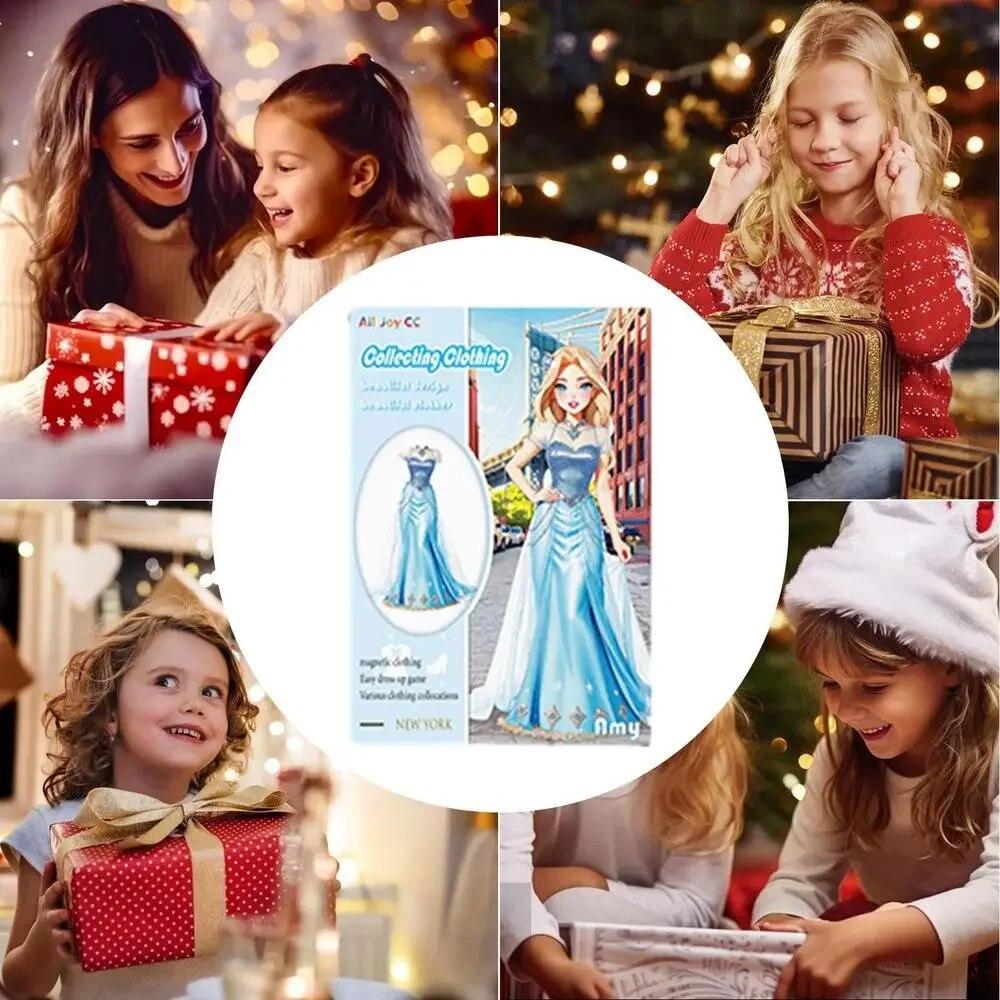 Dress Up Paper Doll Magnets Kreative Prinzessin Dolls Dress Up Paper Puzzles Set | Pretend Princess Magnetisches Spielset für Mädchen