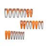 Orange And Silver Contrast Starburst Wearable Fake Nails Manicure Wearable Manicure Long Manicure Nails