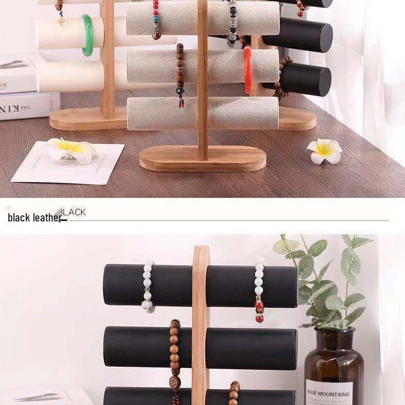 Bamboo Three-Tier Bracelet and Watch Display Stand