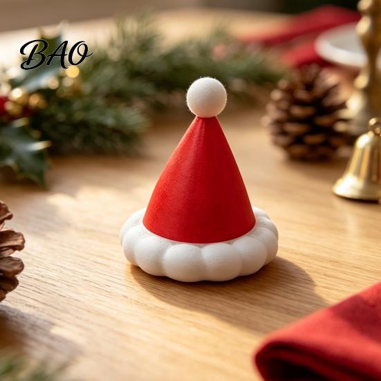 Indoor Christmas Decoration Supplies Theme Ornaments, Santa Hats/Boots/Gloves Decorative PLA Figures, 3D Printed Holiday Crafts for Home Showcase