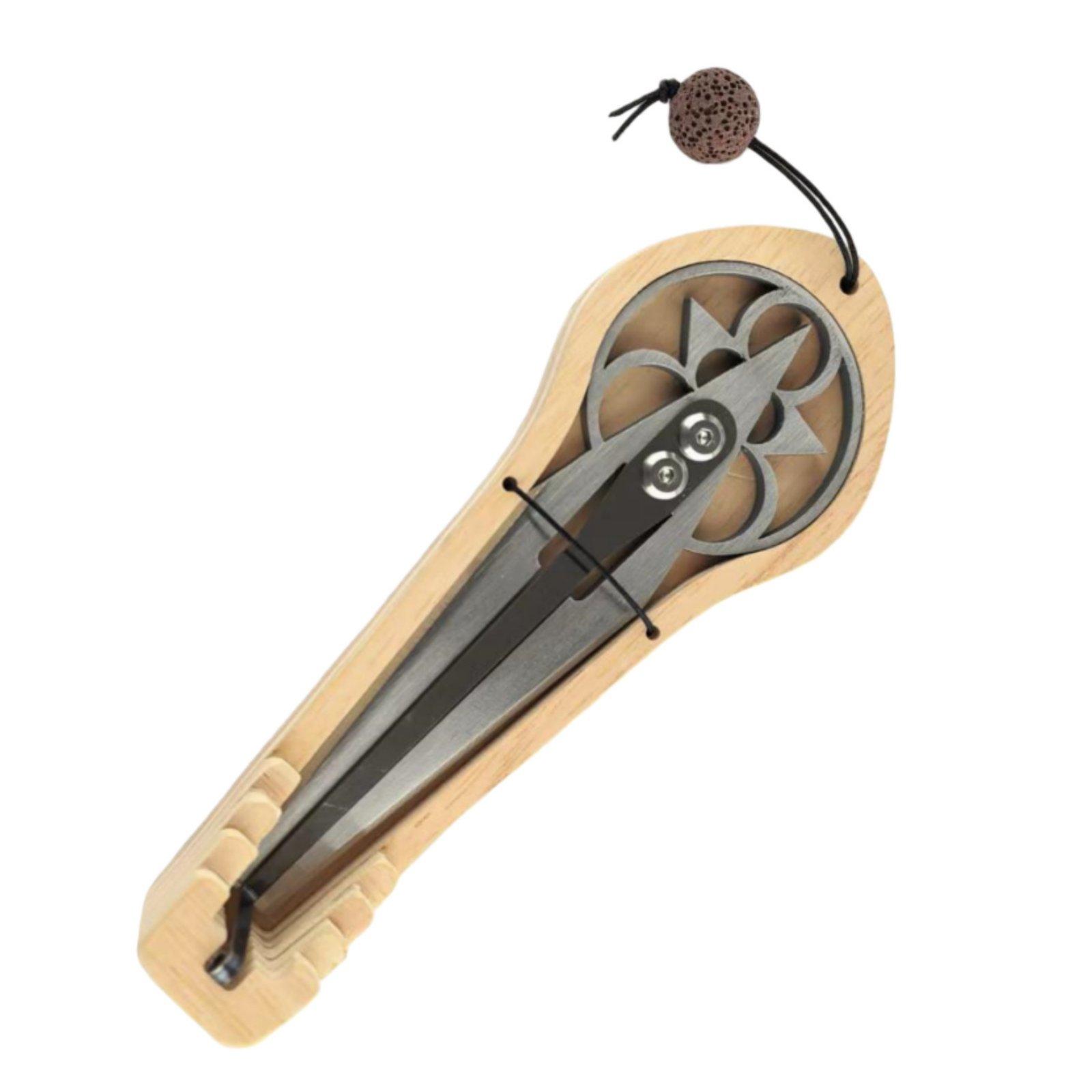 Stainless Steel Jaw Harp Wooden Storage
