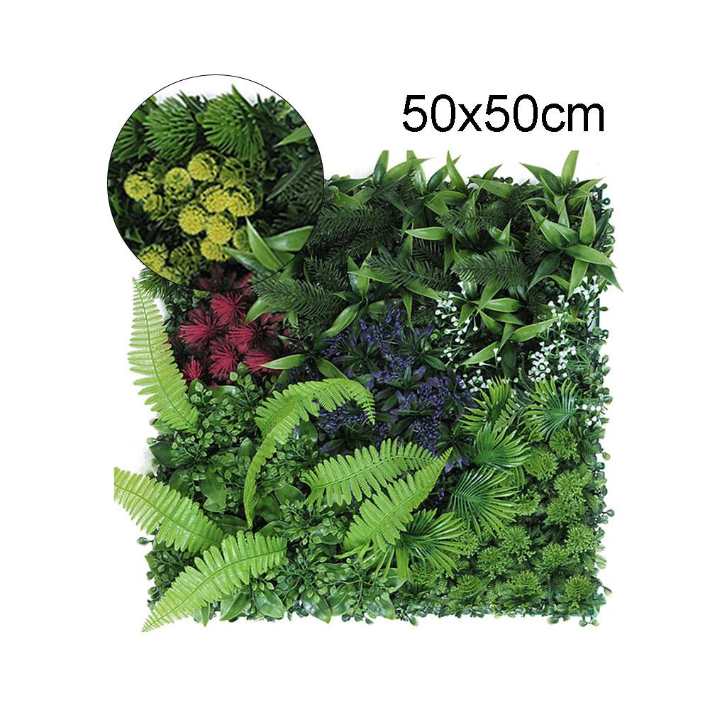 Lapų Dirbtinė Žolė Svetainė Viešbučio Kavinė Gėlių Dekoras 50*50cm Kraštovaizdžio Vejos Lauko Augalas Plastikinis Kvadratas