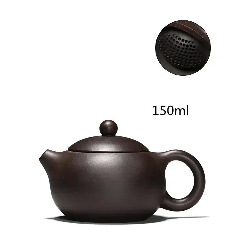 

Yixing Tea Pot Boutique Purple Clay Xishi Teapot Ore Beauty Kettle Master Handmade Teaware Tea Ceremony Ball Hole Filter