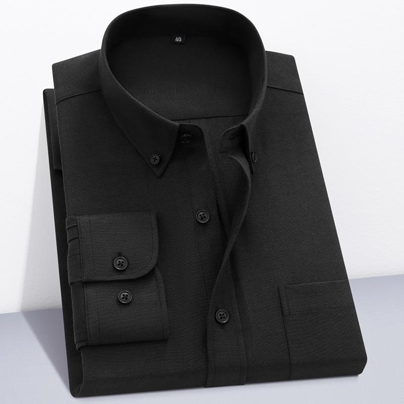 

Youth Oxford Cloth Long Sleeve Shirt - Comfortable, Casual, Breathable Artistic Men s Shirt with Optional Logo Size 40