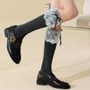 Lace Ruffle Stockings College Style Warm Socks Fashion Long Socks  Autumn Winter