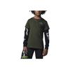 Flight MVP Round Neck Layered Long Sleeve T-Shirt Kids Tops Khaki-Green FD4980-325
