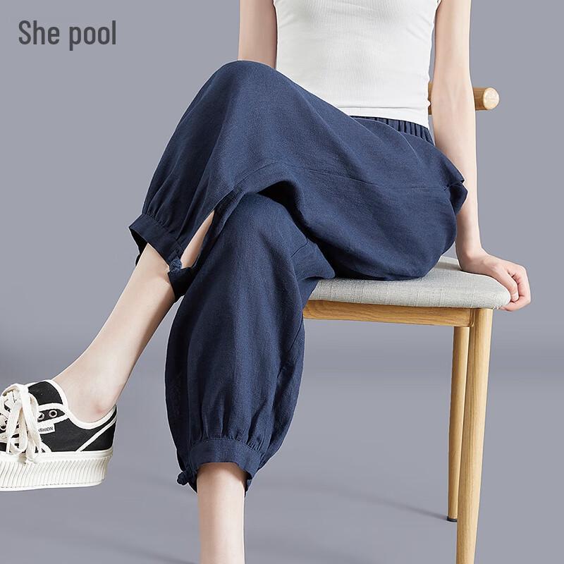 Ta Chi Women s Ramie Cropped Lantern Pants XXL