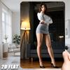 HD Tin Sign Cute Asian Office Lady In Mini Skirt Vintage Metal Wall Art Decor for Home Bar X Inch
