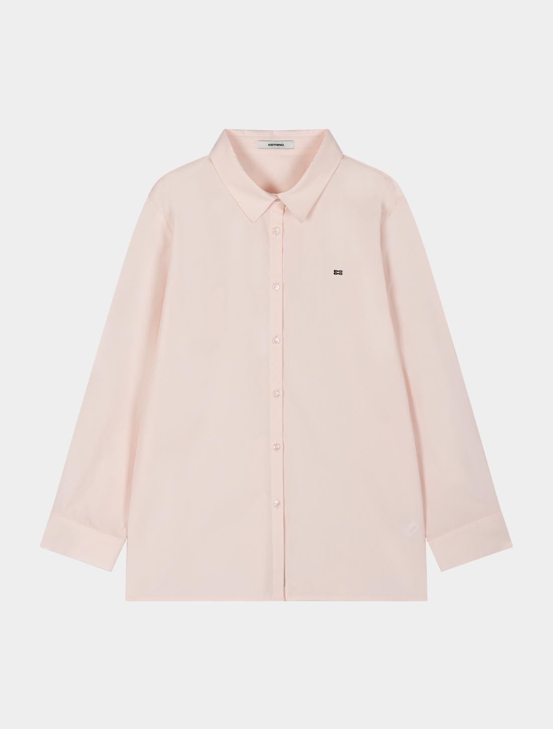 Kissing Ground Over Fit Shirt (Light Pink) Light Pink