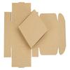 50pcs Square  Kraft  Paper  Box Strong Reusable Assemble Jewelry Candles Soaps Packaging Carton For