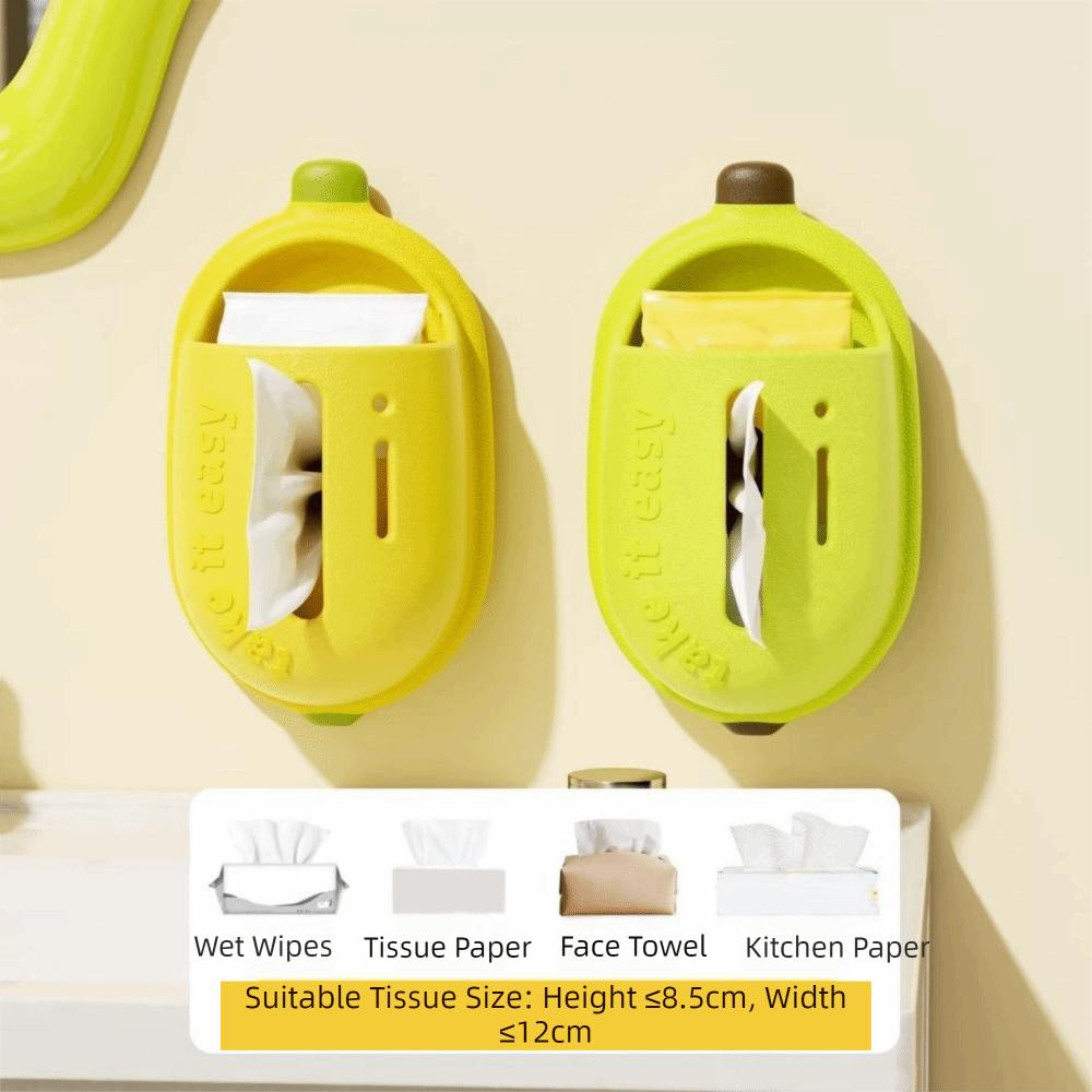 Decorative Banana Suction Cup Tissue Box Large Capacity Napkin Storage Box for Kitchen