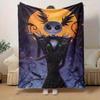 1pc,"Spooky Jack Skellington Moonlight Home Decor Blanket Perfect for Couch, Bed, Travel