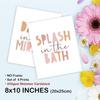 TLESKE Pink Girls Kids Bathroom Splash in the Bath Posters Prints Unframed 8x10 Set of 4, Dance in the Mirror Wall Art Prints Decor, Sing in the