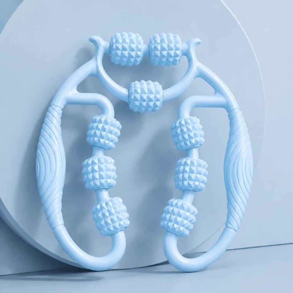 Reusable Muscle Roller Massager 360 Degree 9 Wheels Leg Massager Circular Leg Clamps for Waist
