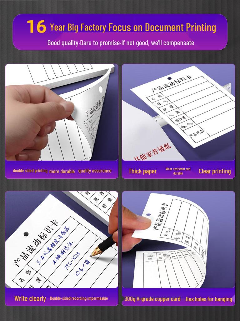 Material Flow Identification Card for Workshop Circulation