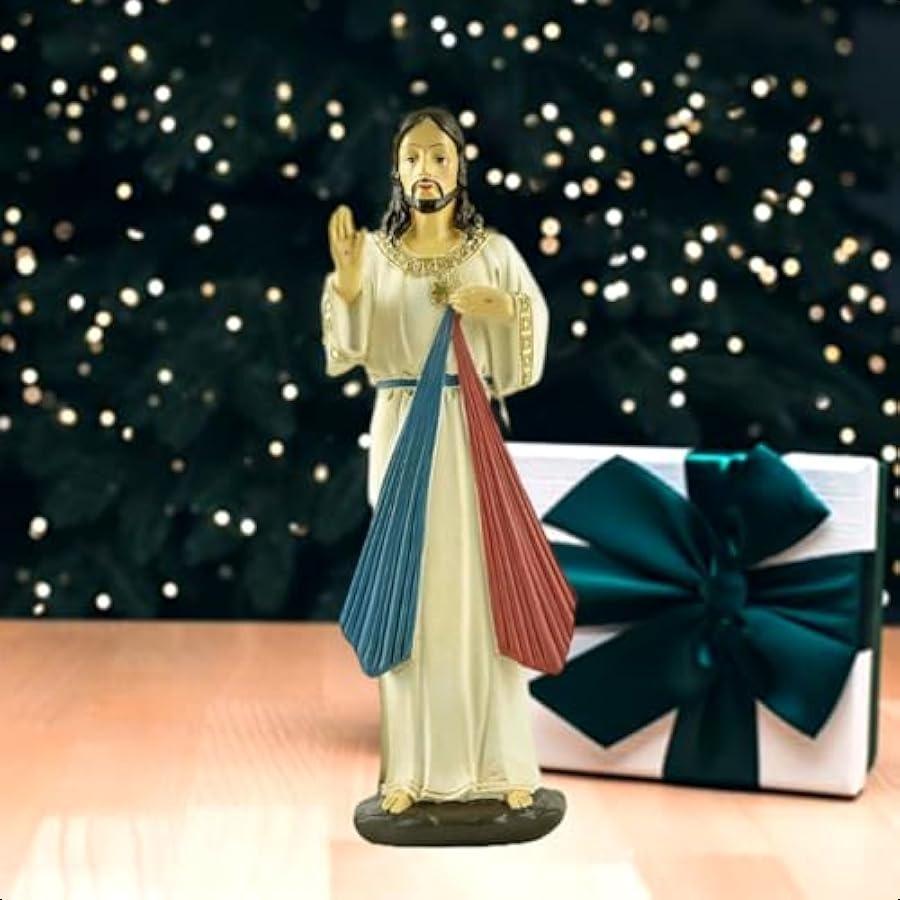 Christ Catholic Statue Jesus Divine Mercy Figurine Lord Religious Gifts Hand Painted Renaissance Collection Figure for Home Dec