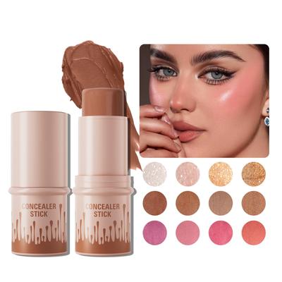 Multi-color Highlight Blush Makeup Stick Three-dimensional Natural Brightening Multi-functional Grooming Stick