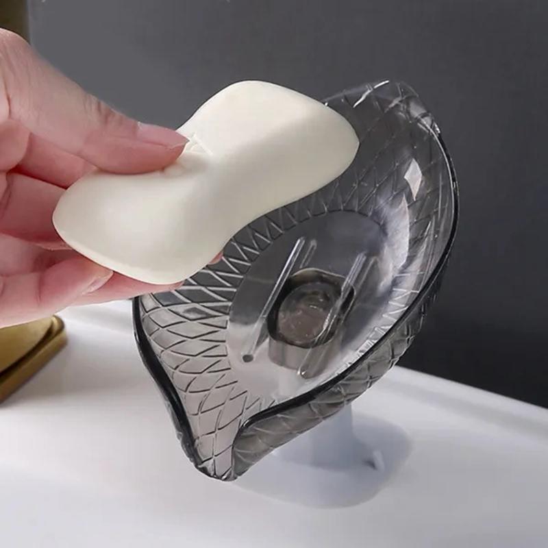 1 Stück Blatt Seifenhalter Saugnapf Seifenschale für Badezimmer Dusche Waschbecken Tragbare Kunststoff Schwammablage Küche Badezimmerzubehör