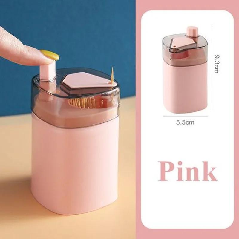 New Toothpick Storage Box Living Room Dining Room Automatic Pop-up Toothpick Box Household Push Toothpick Holder Dispenser