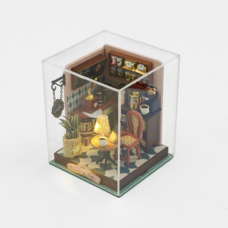 DIY Dream Bedroom Wooden Miniature Hut - Handmade Creative Toy Gift