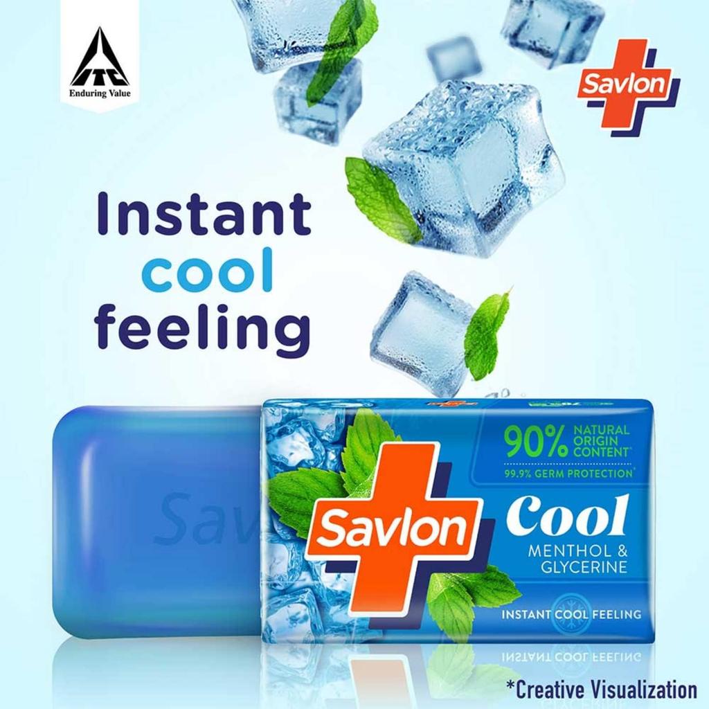 Savlon Cool Soap Combo Pack With Menthol And Glycerin 120gx5 For Refreshing Hydration And Everyday Bathing Protection Suitable For All Skin Types